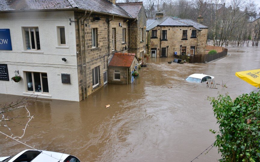2015 floods in Bingley, UK