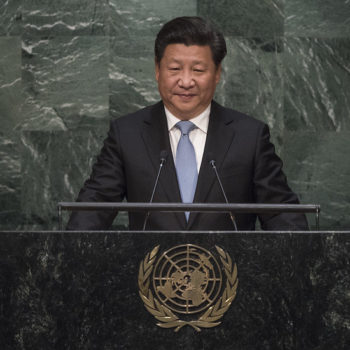 Xi Jinping, President of the People’s Republic of China, addresses the general debate of the General Assembly in 2015 image via Flickr: UN_photo