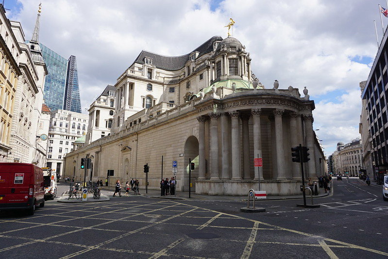 Bank of England, City of London. Image via Flickr: andrewmilligansumo