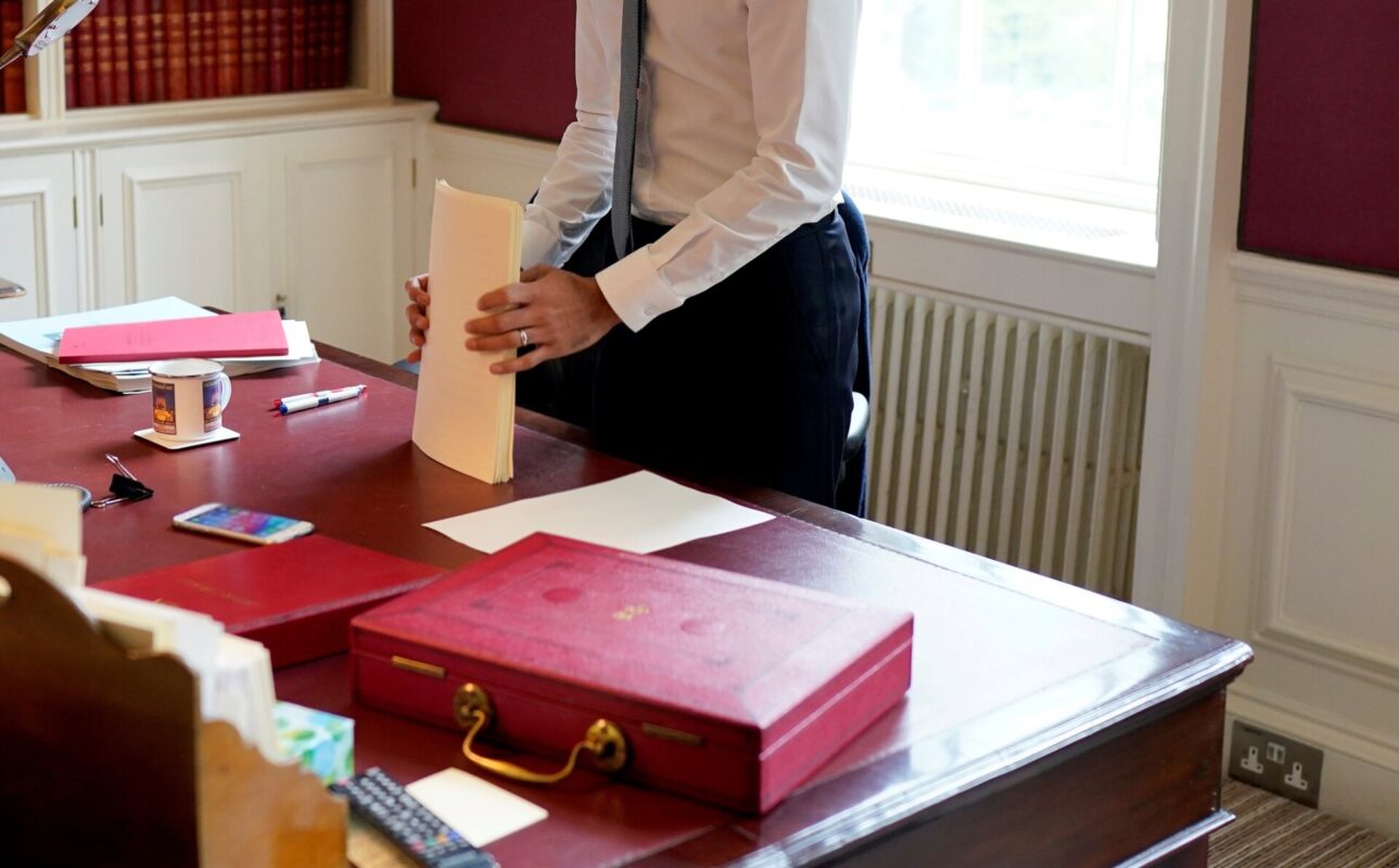 Preparations for delivering the Budget in 2020. Photo via Number 10 on flickr.