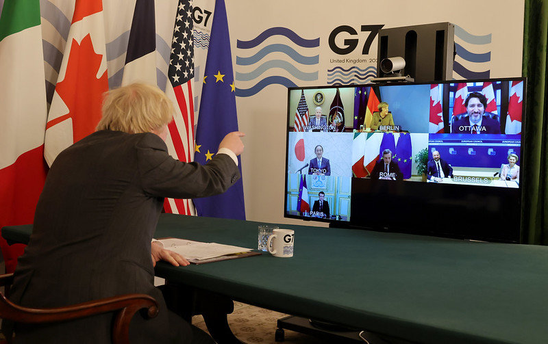 Boris Johnson hosts the Meeting of the G7 Leaders. Image via Flickr: number10gov