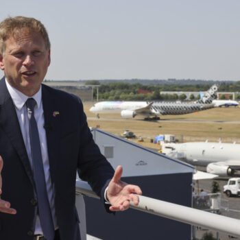 This picture shows the Secretary of State for Energy Security and Net Zero, Grant Shapps, visiting an international airshow back in July 2022.
