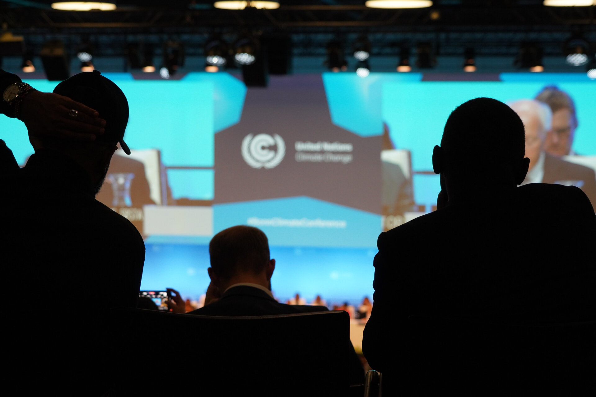 The photo was taken during the Bonn Climate Conference 2023.