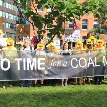Manchester FoE protest against West Cumbria coal mine
