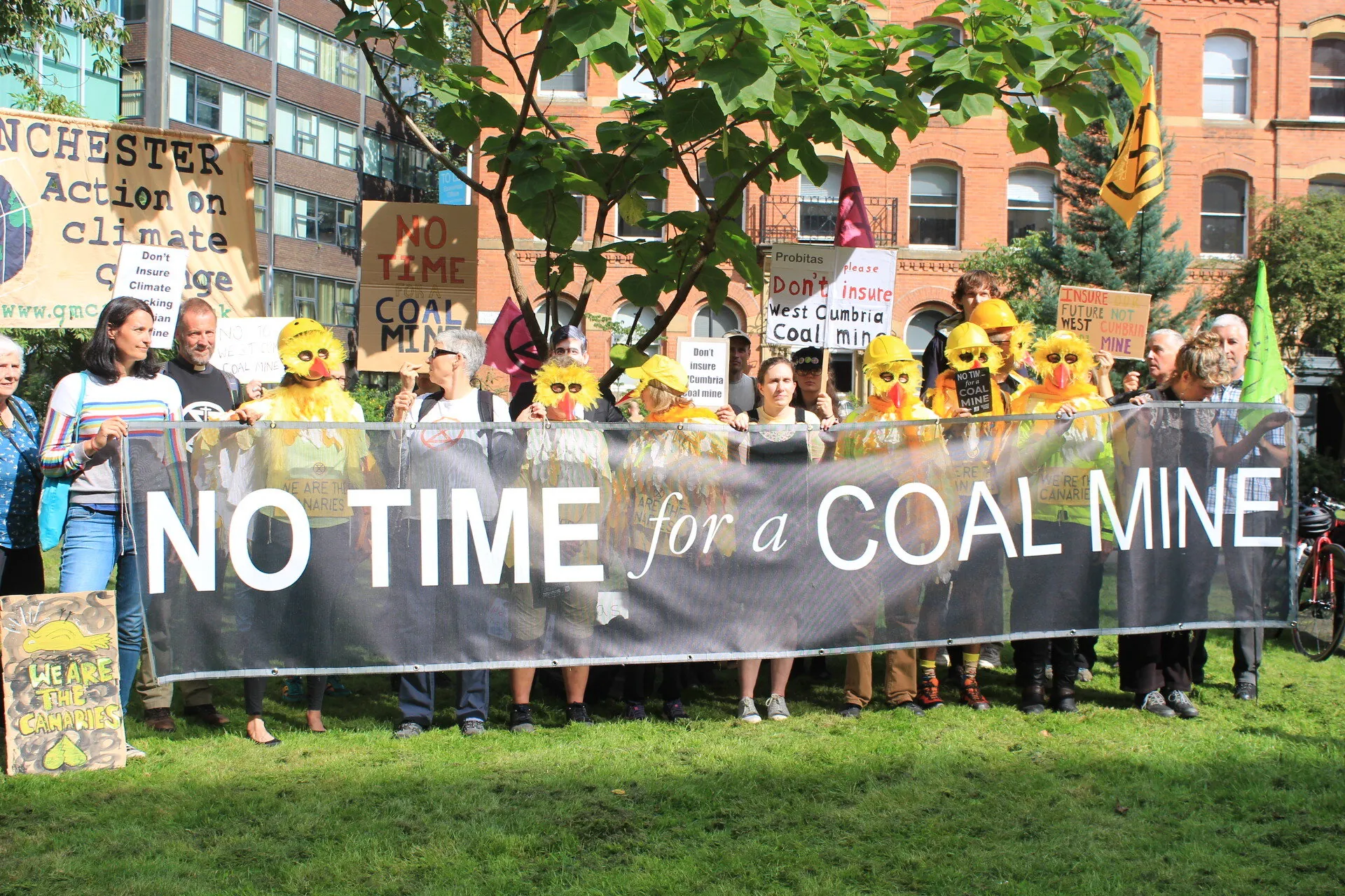 Manchester FoE protest against West Cumbria coal mine