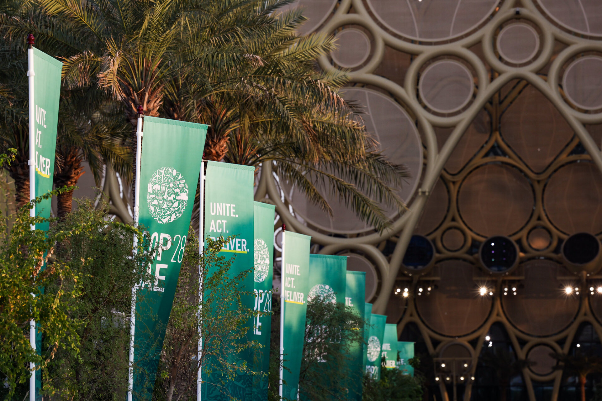 General view during the UN Climate Change Conference COP28 at Expo City Dubai on December 4