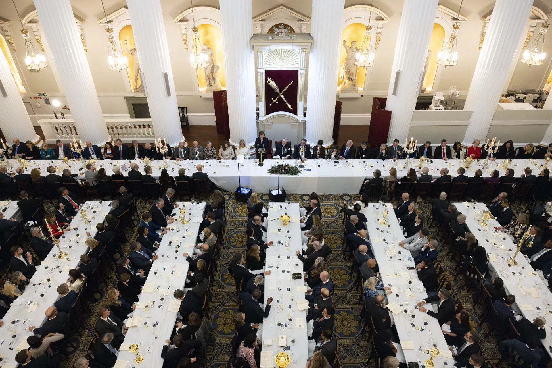 Chancellor Rachel Reeves delivers her speech at the Financial and Professional Services Dinner at Mansion House in London.