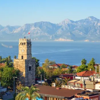 Panoramic view of Antalya Old Town, Turkey