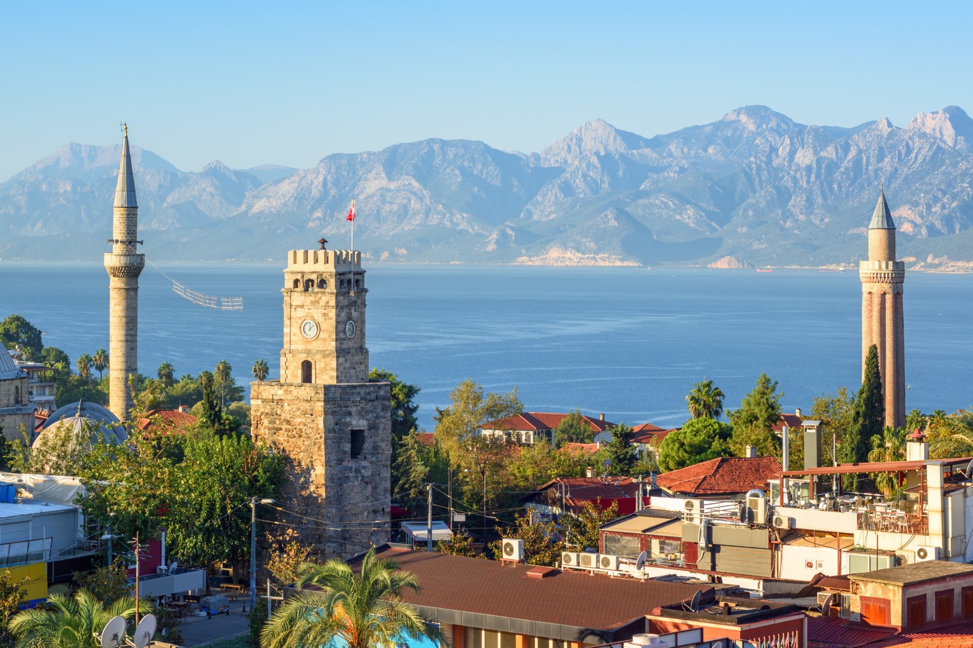 Panoramic view of Antalya Old Town, Turkey