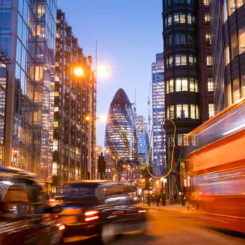 London office building skyscraper, working & meeting