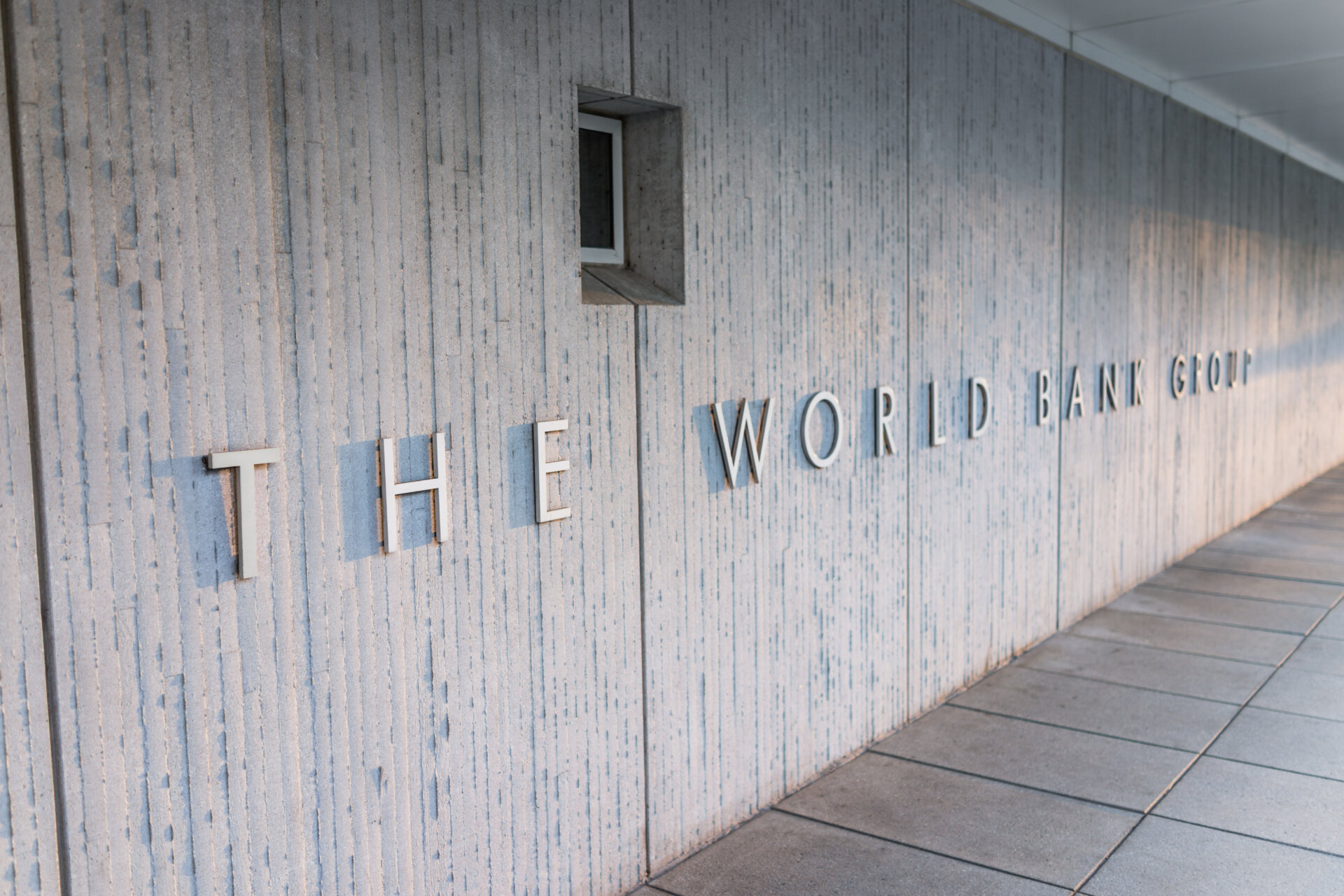 Washington DC, USA – March 4, 2017: World Bank Group sign on building exterior