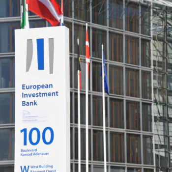 Luxembourg, Luxembourg – Oktober 3, 2014: EIB, European Investment Bank in Luxembourg – EIB is a publicly owned international financial institution, its shareholders are the EU member states