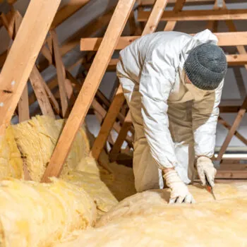 thermal insulation of roof spaces with glass wool