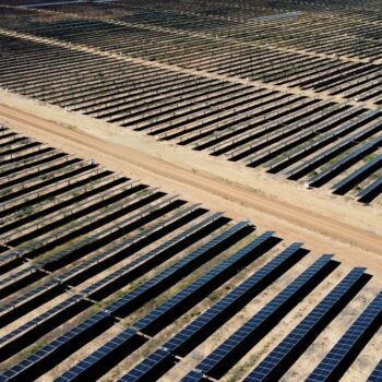 oliveira dos brejinhos, bahia, brazil - june 7, 2023 solar energy production board farm is seen in industrial park in western bahia.