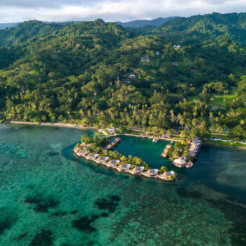 Overwater bungalow villas in Savusavu, Fiji