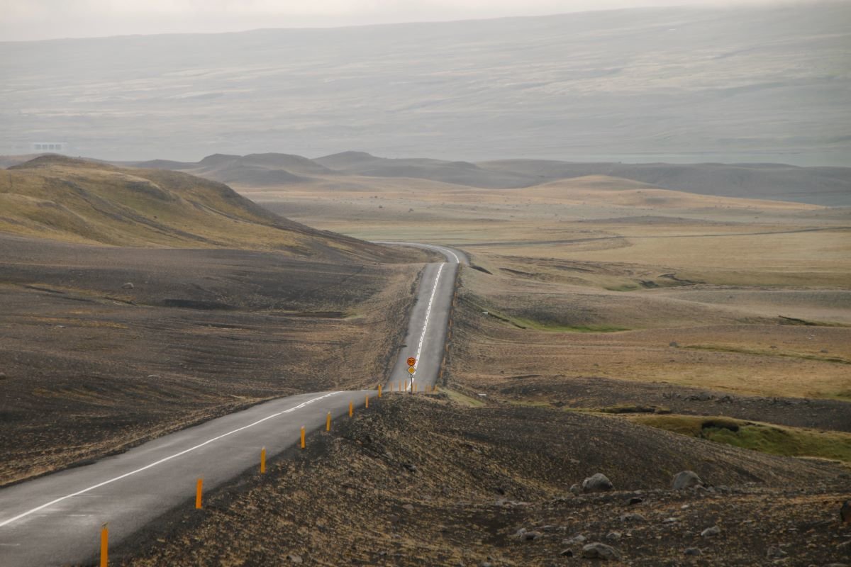 Bumpy road stetching out ahead, Landmannalaugar, Iceland, 2018. Photo by Antonio Lainez on Unsplash.