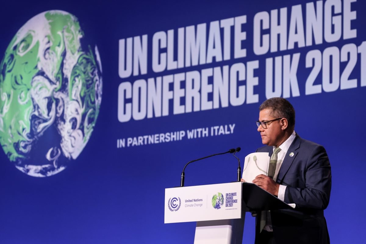 COP President Alok Sharma at the COP26 Climate Change Conference Day 3. Photo via UK Government on Flickr.