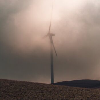 Windmil in the mist.