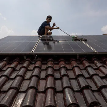 Residential rooftop solar panels Depok City, West Java, Indonesia