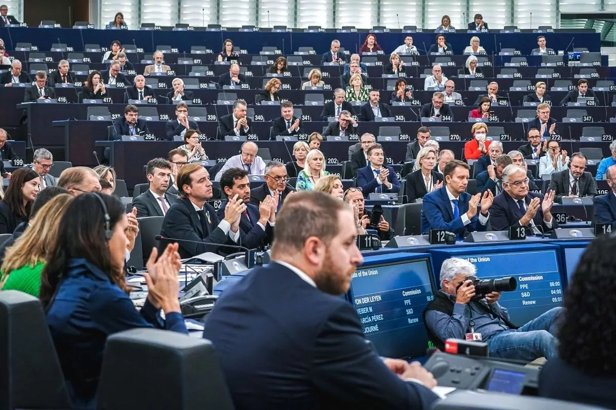 European Parliament gathering earlier in 2022 for SOTEU 2022. Photo by European Parliament via flickr.