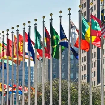 Flags-of-all-nations-outside-the-UN-in-New-York-City.-To-fight-climate-change-democratic-countries-must-find-a-way-to-work-with-autocratic-ones