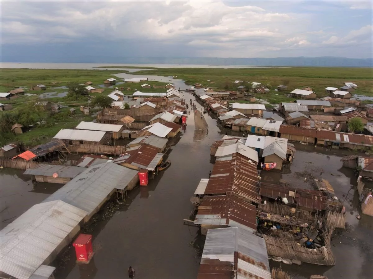 Flash floods around Uganda’s western Rwenzori mountains when the banks of the Nyamwamba and Mubuk rivers burst in May 2020. Photo by Climate Centre via Flickr.