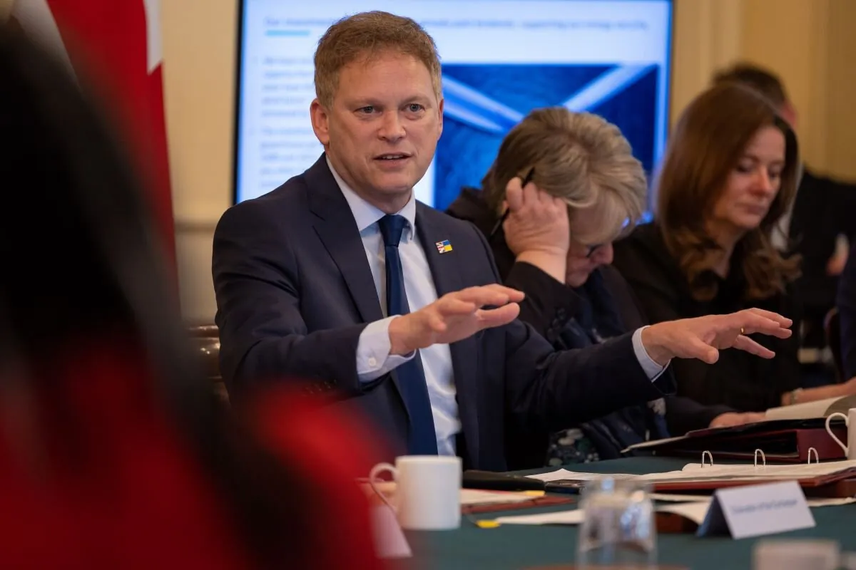 Head of the UK Dept for Energy Security and Net Zero Grant Shapps speaking at 10 Downing Street on 28th March. Unfortunately the Green Day annoucements are not enough to ensure the UK is internationally competitive in the clean tech industries of tomorrow.