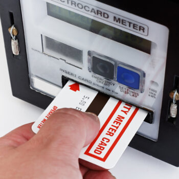 Electrical card meter