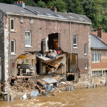 Destroyed house in Pepinster, Belgium. (c) European Union, 2021