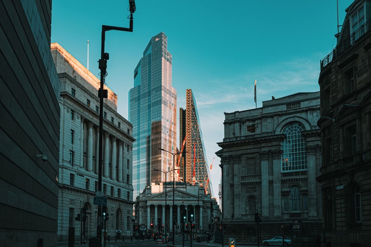 Photo of Bank in London at dusk