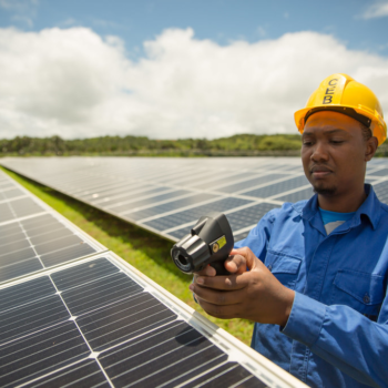 Photovoltaic technician at Henrietta PV plant in Mauritius