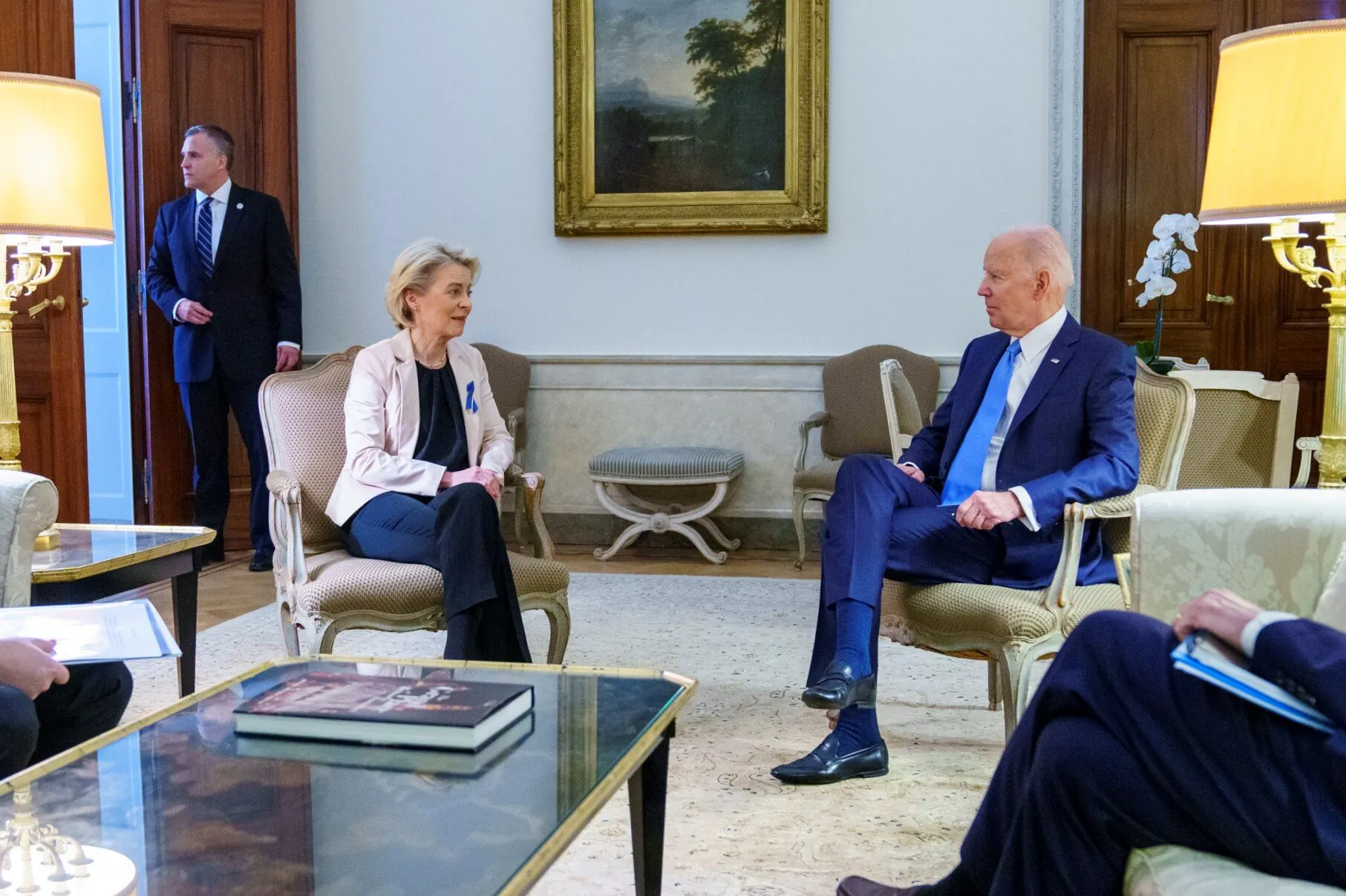 President Joe Biden sits down with European Commission President Ursula Von Der Leyen in Brussels. Official White House Photo by Adam Schultz via flickr.