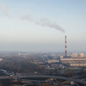Smoke coming from power plant in Poland.