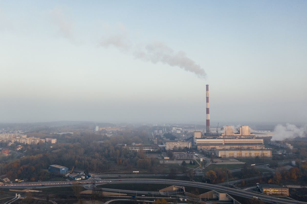 Smoke coming from power plant in Poland.