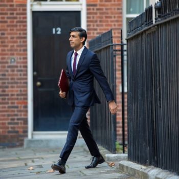 The Chancellor Rishi Sunak walking from Number 10, unveilling his 2020 Winter Economy Plan to parliament. Photo via HM Treasury on Flickr
