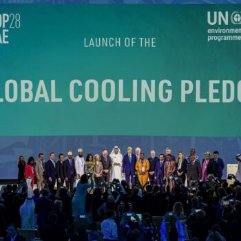 The Global Cooling Pledge on December 5 - Energy, Industry and Just Transition, Indigenous Peoples day at COP28. Photo via UN climate change on Flickr.