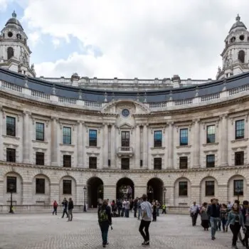 The Government Offices in HM Treasury Main Building at 1 Horse Guards Road, London. Photo by Michael Garnett on Flickr.