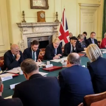 The Prime Minister, Boris Johnson holds a Cabinet meeting in regards to the crisis in Ukraine at 10 Downing Street on 28 Feb 2022. Picture by Tim Hammond via No 10 Downing Street on flickr.