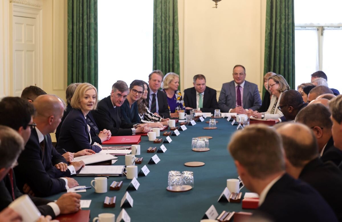 The UK Prime Minister Liz Truss with the new Cabinet, Tuesday 6th September 2022. Photo by by Andrew Parsons via Number 10 on Flickr.