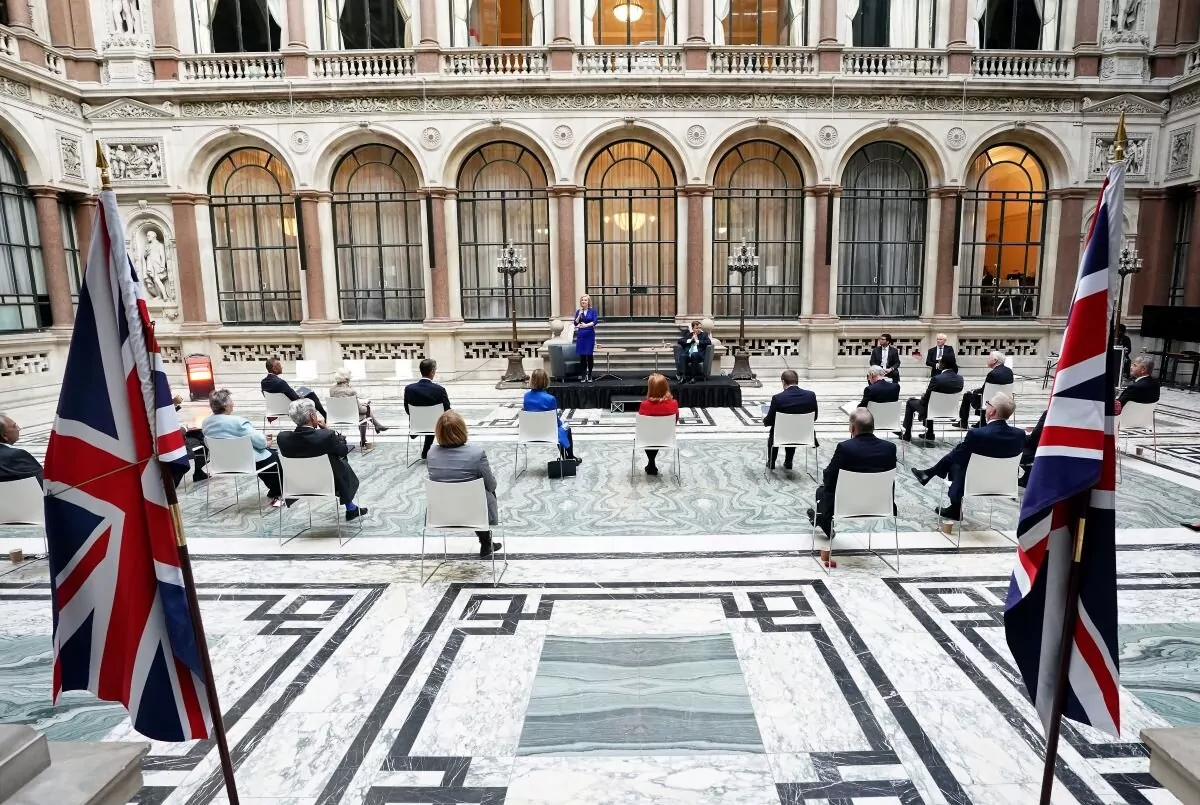 Trade Envoy in the UK Foreign & Commonwealth Office, 07-10-2020. Picture by Pippa Fowles for No 10 Downing Street via Flickr.