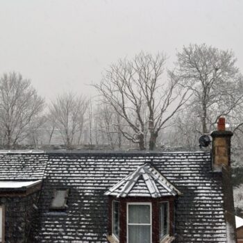 UK home in winter. Photo via Adobe.