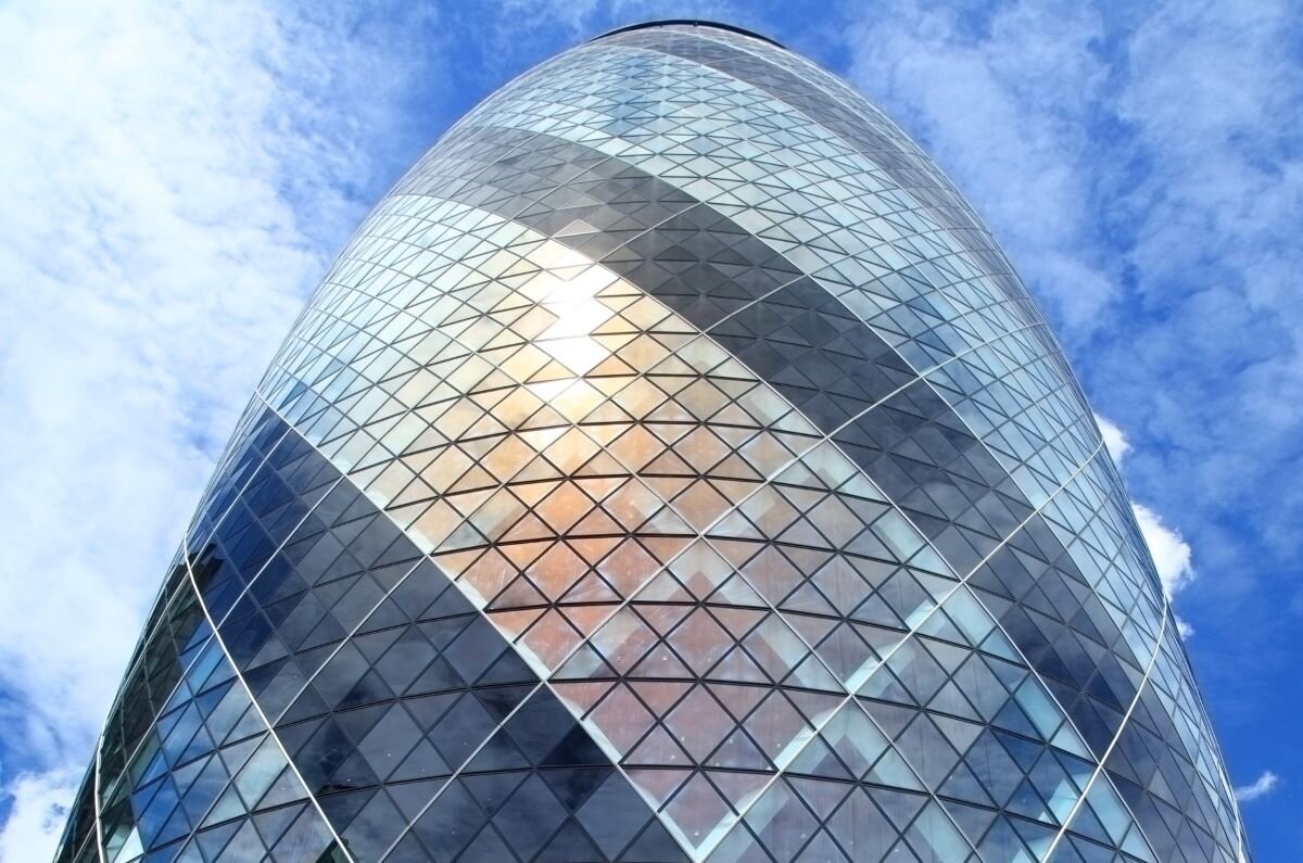 View of the Gherkin in the City of London, the UK's financial centre. Building a Net Zero-Aligned Financial Centre would harness the potential of the UK’s financial sector to drive the net zero transition.