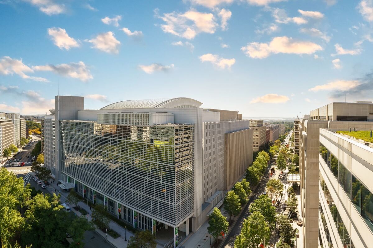 View of the World Bank main headquarters. Photo via World Bank on flickr.