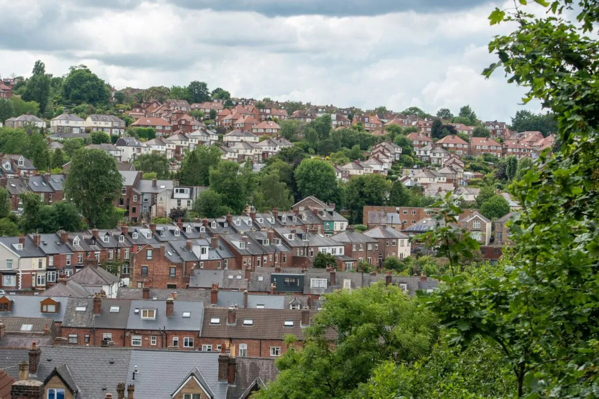 View of houses in England