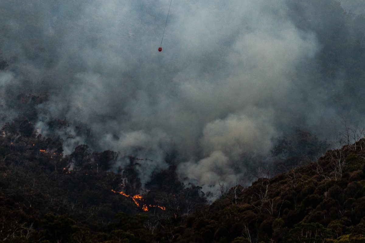 Firefighting at Fingal, Tasmania in 2020.