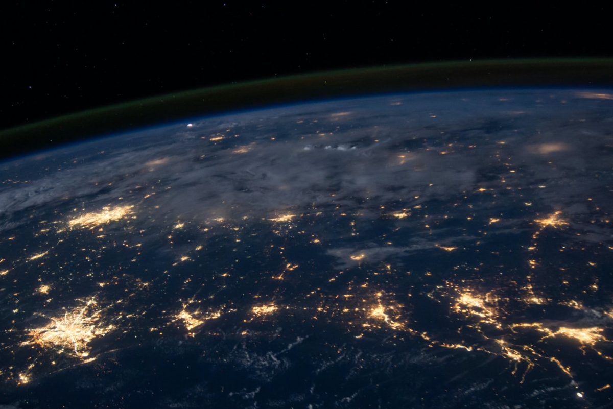 Light from cities seen from space