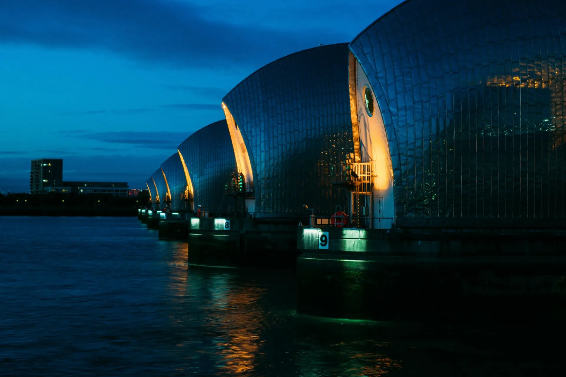Image shows Thames Barrier, London