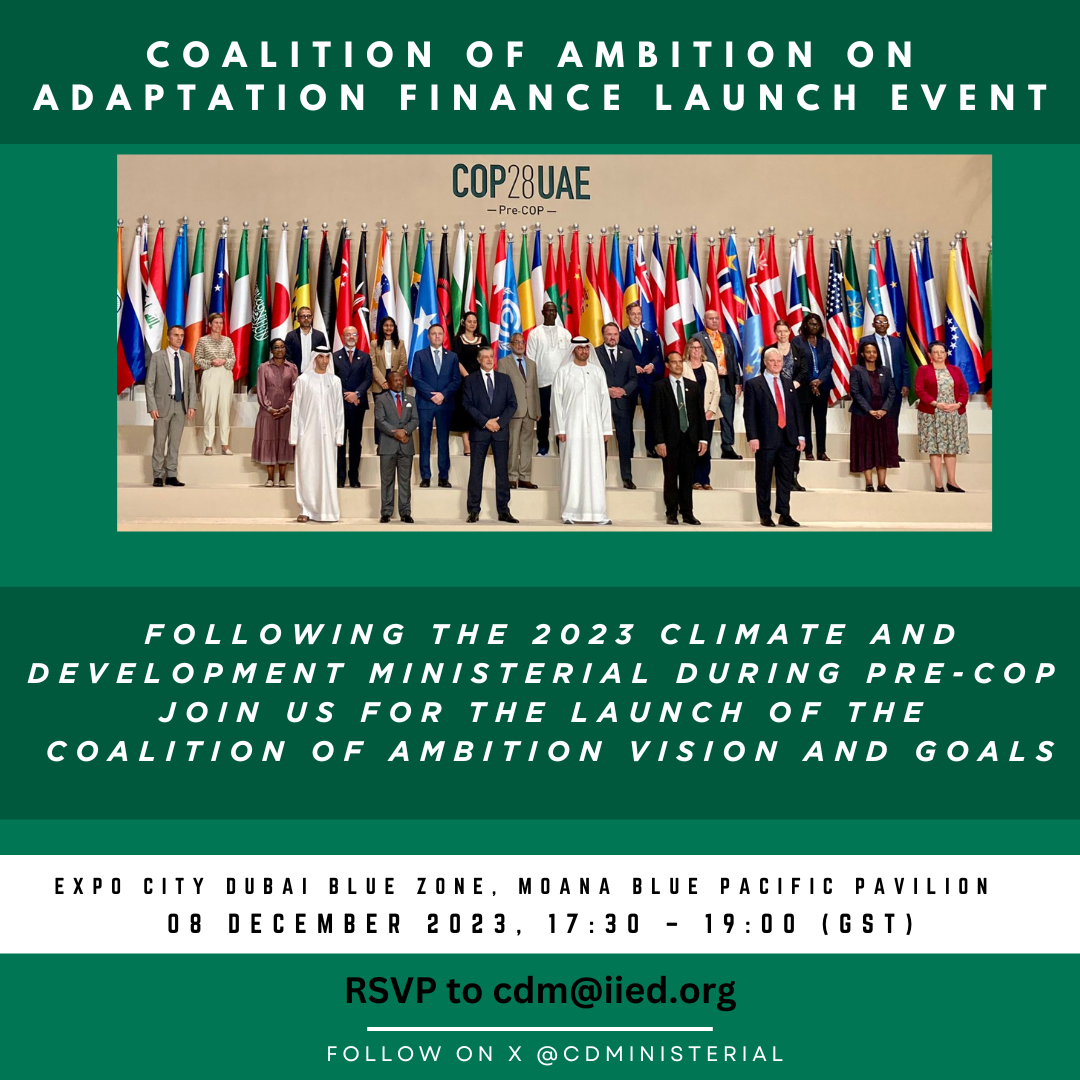 Coalition of Ambition launch event flyer